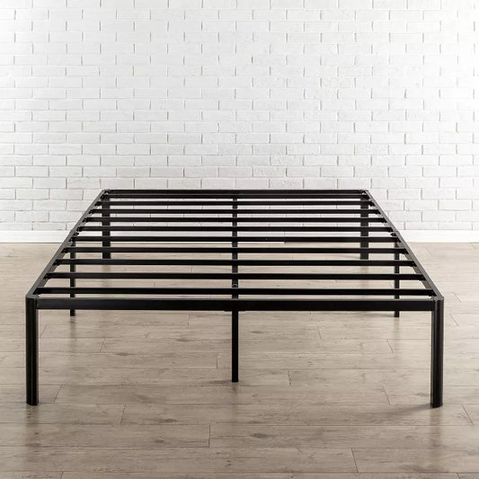 16 Van Metal Platform Bed Frame with Steel Slat Support Black - Zinus - My Store