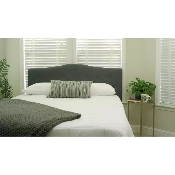 Emma and Oliver Arched Button Tufted Upholstered Headboard - My Store