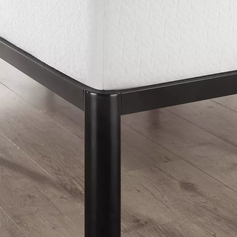 16 Van Metal Platform Bed Frame with Steel Slat Support Black - Zinus - My Store