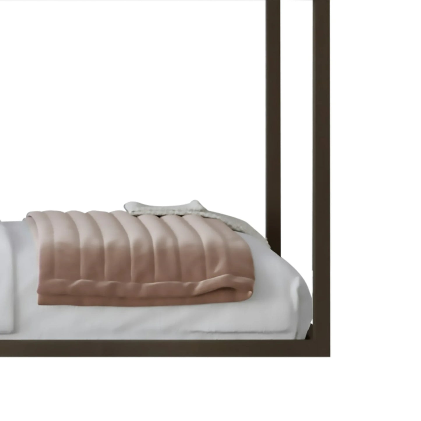 Castle Place Contemporary Wooden Canopy House Kid Twin Bed, Grey - My Store