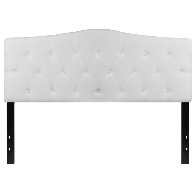 Emma and Oliver Arched Button Tufted Upholstered Headboard - My Store