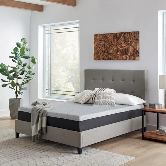 Sleep Science Hudson 10” Mattress with Upholstered Bed Frame - My Store